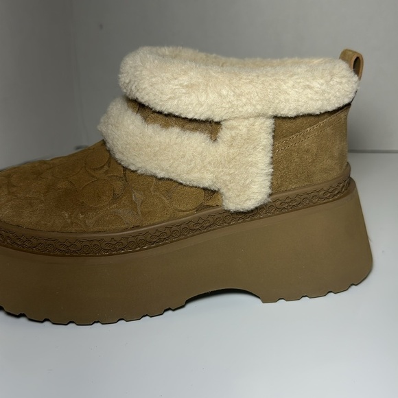 Coach Women's Tan Platform Ankle Boots - Picture 7 of 10